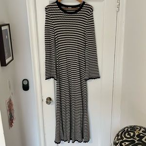 Arket knitted striped maxi dress, S